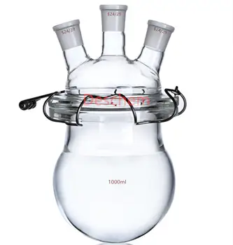 1000ml,24/29 Glass Reaction Vessel,1L,3-Necks Lab Reactor With Lid & Steel Clamp
1000ml,24/29 Glass Reaction Vessel,1L,3-Necks Lab Reactor With Lid & Steel Clamp