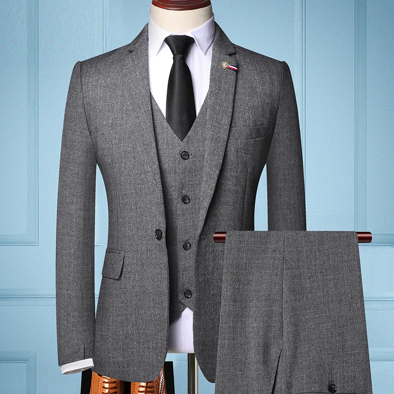 Men's Elegant 3Pcs Suit Set For Party/Wedding/Formal Prom, Lapel Tuxedo & Waistcoat & Suit Pants Set
Men's Elegant 3Pcs Suit Set For Party/Wedding/Formal Prom, Lapel Tuxedo & Waistcoat & Suit Pants Set