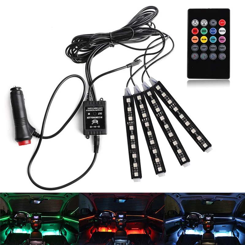 RGB Colorful Car Interior Atmosphere Light LED Strip Decorative Light Music sound Control Multiple lighting 5050 9SMD Floor lamp
RGB Colorful Car Interior Atmosphere Light LED Strip Decorative Light Music sound Control Multiple lighting 5050 9SMD Floor lamp
