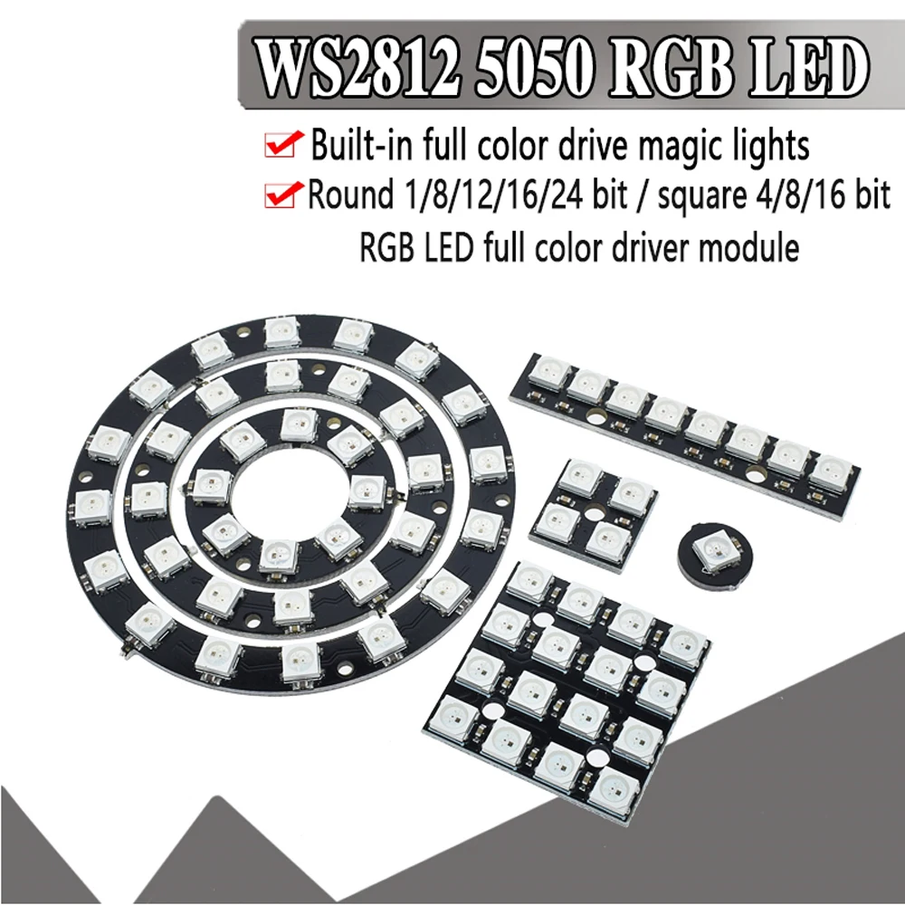 4 8 12 16 channel WS2812 WS2812B WS 2811 5050 RGB LED Lamp Panel Module 5V 1Bit 8Bit 12Bit 16Bit 24Bit Rainbow LED Precise
4 8 12 16 channel WS2812 WS2812B WS 2811 5050 RGB LED Lamp Panel Module 5V 1Bit 8Bit 12Bit 16Bit 24Bit Rainbow LED Precise