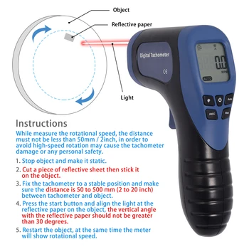 EHDIS 2.5-99999 RPM Meter LCD Tachometer Speed Gauge Non Contact Digital Laser Photo Tachometer Speed Gun Car Speedometer Tester
EHDIS 2.5-99999 RPM Meter LCD Tachometer Speed Gauge Non Contact Digital Laser Photo Tachometer Speed Gun Car Speedometer Tester
