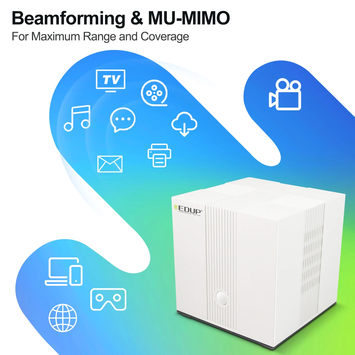 EDUP AX1500 Five-core Wifi6 2.4G 5.0 GHz Full Gigabit 5G Dual-frequency Home Wall-penetrating King Router EDUP AX1500 Five-core Wifi6 2.4G 5.0 GHz Full Gigabit 5G Dual-frequency Home Wall-penetrating King Router