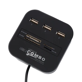 USB Hub usb2.0 480Mbps Card Reader 3 Port Combo USB Splitter For MS M2 SD MMC TF for Apple MacbookAir Laptop PC Tablet
USB Hub usb2.0 480Mbps Card Reader 3 Port Combo USB Splitter For MS M2 SD MMC TF for Apple MacbookAir Laptop PC Tablet