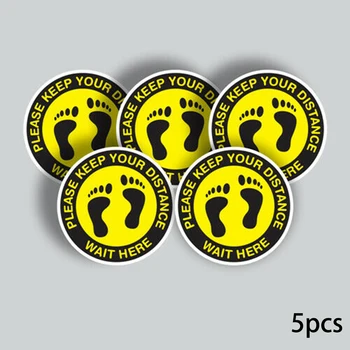 5pcs Yellow Vinyl Material Please Keep Distance Logo Sticker Floor Graphics Stickers Universal For Public
5pcs Yellow Vinyl Material Please Keep Distance Logo Sticker Floor Graphics Stickers Universal For Public