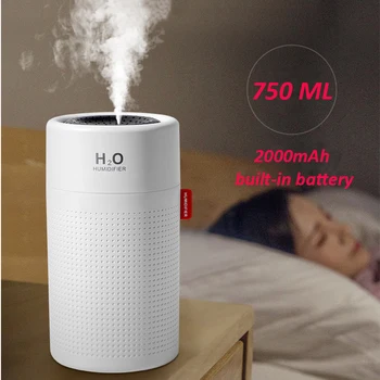 750ml Large Capacity Air Humidifier 2000mAh USB Rechargeable Wireless Ultrasonic Aroma Water Mist Diffuser Light Umidificador
750ml Large Capacity Air Humidifier 2000mAh USB Rechargeable Wireless Ultrasonic Aroma Water Mist Diffuser Light Umidificador