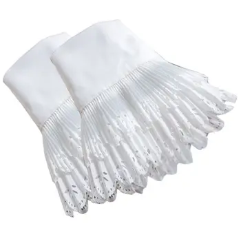 Women Retro Palace Style Flared Horn Cuff Double Layer Hollow Out Floral Lace Pleated Detachable Sweater Fake Sleeve
Women Retro Palace Style Flared Horn Cuff Double Layer Hollow Out Floral Lace Pleated Detachable Sweater Fake Sleeve
