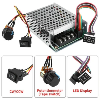 DC10-50V 12V 24V 36V 60A PWM Motor Speed Controller Reversible Switch Set DC Brush Motor Tools Accessories Supplies
DC10-50V 12V 24V 36V 60A PWM Motor Speed Controller Reversible Switch Set DC Brush Motor Tools Accessories Supplies
