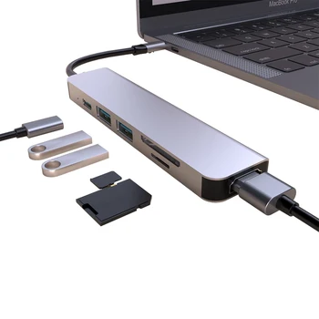 Portable USB 3.0 High Speed Ports Type-C Hub Usb-C to 4K 30HZ HD Laptop PD Charging SD &TF Card Reader for MacBook Pro
Portable USB 3.0 High Speed Ports Type-C Hub Usb-C to 4K 30HZ HD Laptop PD Charging SD &TF Card Reader for MacBook Pro