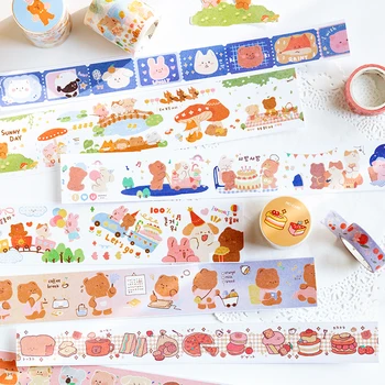 Cream Rabbit and Cocoa Bear Series Journal Washi Masking Tape Decorative Adhesive Tape DIY Scrapbooking Sticker Label Stationery
Cream Rabbit and Cocoa Bear Series Journal Washi Masking Tape Decorative Adhesive Tape DIY Scrapbooking Sticker Label Stationery