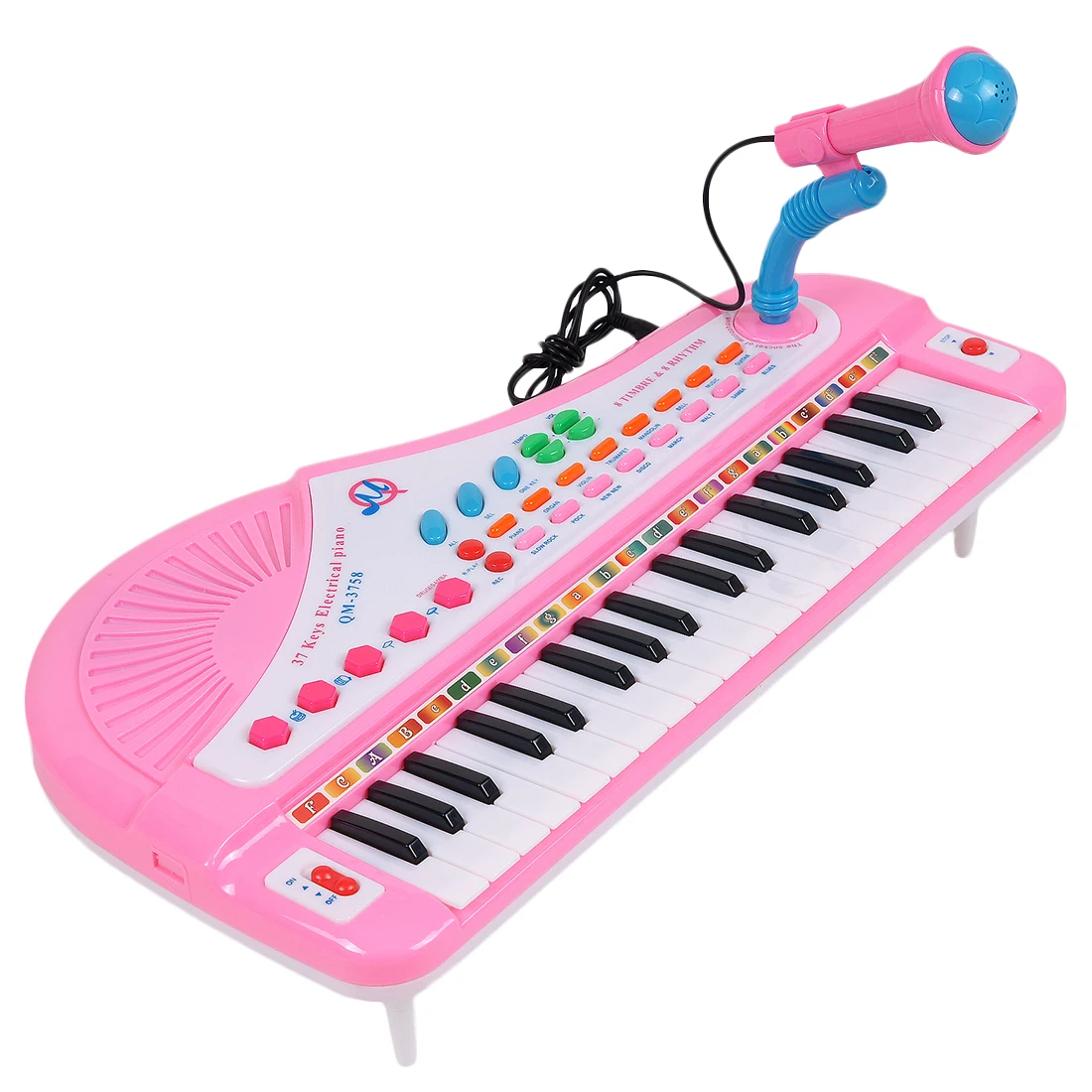 37 Key Electronic Keyboard Piano Musical Toy With Mic For Children 3758 - Pink 
37 Key Electronic Keyboard Piano Musical Toy With Mic For Children 3758 - Pink