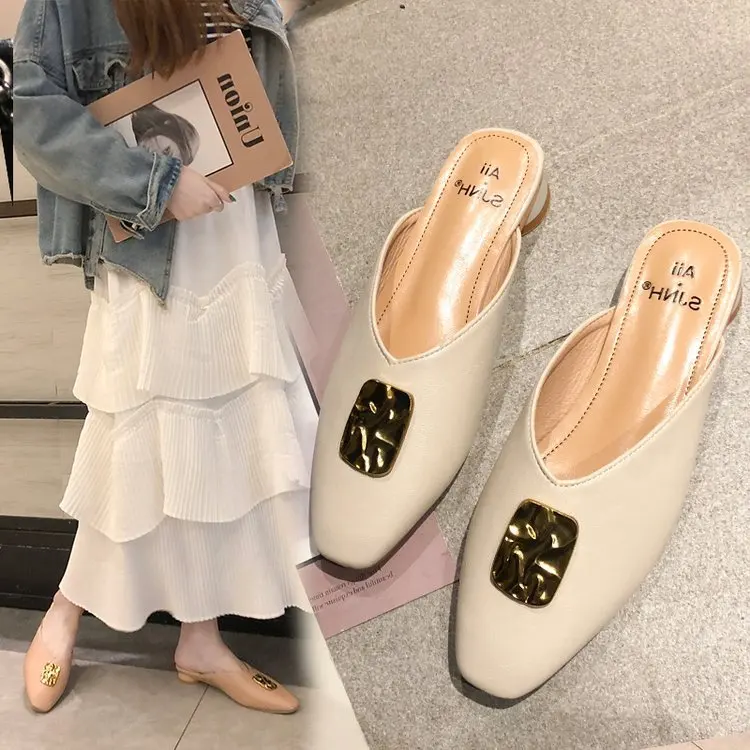 2019 Spring Summer New Style Closed-toe Pointed-Toe Retro Versatile Metal Buckle Outer Wear ban tuo xie WOMEN'S Shoes High Heel
2019 Spring Summer New Style Closed-toe Pointed-Toe Retro Versatile Metal Buckle Outer Wear ban tuo xie WOMEN'S Shoes High Heel