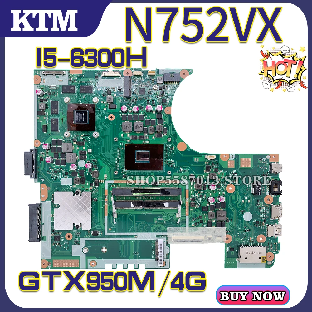 N752V for ASUS N752VX N752VW laptop motherboard mainboard test OK I5-6300H cpu GTX950M/4G 100% test
N752V for ASUS N752VX N752VW laptop motherboard mainboard test OK I5-6300H cpu GTX950M/4G 100% test