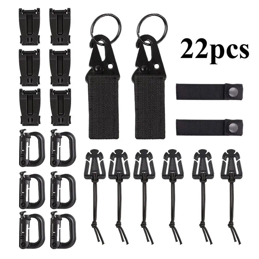 22/32/42pcs Tactical Molle Backpack Buckle EDC Tool Elastic Rope Webbing Buckle Winder Camping Tool Locking Carabiner Hot // //
22/32/42pcs Tactical Molle Backpack Buckle EDC Tool Elastic Rope Webbing Buckle Winder Camping Tool Locking Carabiner Hot // //