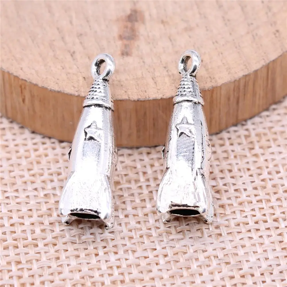 WYSIWYG 10pcs 24x9x9mm 3D Rocket Charms For Jewelry Making DIY Jewelry Components Antique Silver Plated Antique Bronze Plated
WYSIWYG 10pcs 24x9x9mm 3D Rocket Charms For Jewelry Making DIY Jewelry Components Antique Silver Plated Antique Bronze Plated