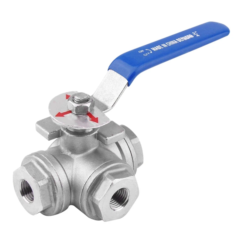 3-Way Ball Valve, T Mounting Pad, Stainless Steel 304 Female Type for Water, Oil, and Gas with Vinyl Locking Handle (1/4 Inch NP
3-Way Ball Valve, T Mounting Pad, Stainless Steel 304 Female Type for Water, Oil, and Gas with Vinyl Locking Handle (1/4 Inch NP