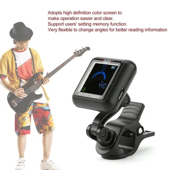 TSAI AT-102 Rechargeable Electronic Tuner Rotatable Clip-on Guitar Tuner with Colored Screen Display for Chromatic Guitar
TSAI AT-102 Rechargeable Electronic Tuner Rotatable Clip-on Guitar Tuner with Colored Screen Display for Chromatic Guitar