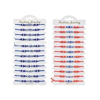 12Pcs Blue Turkish Eye Charms Bracelets Eye Bead Adjustable Rope Chain Anklets
12Pcs Blue Turkish Eye Charms Bracelets Eye Bead Adjustable Rope Chain Anklets