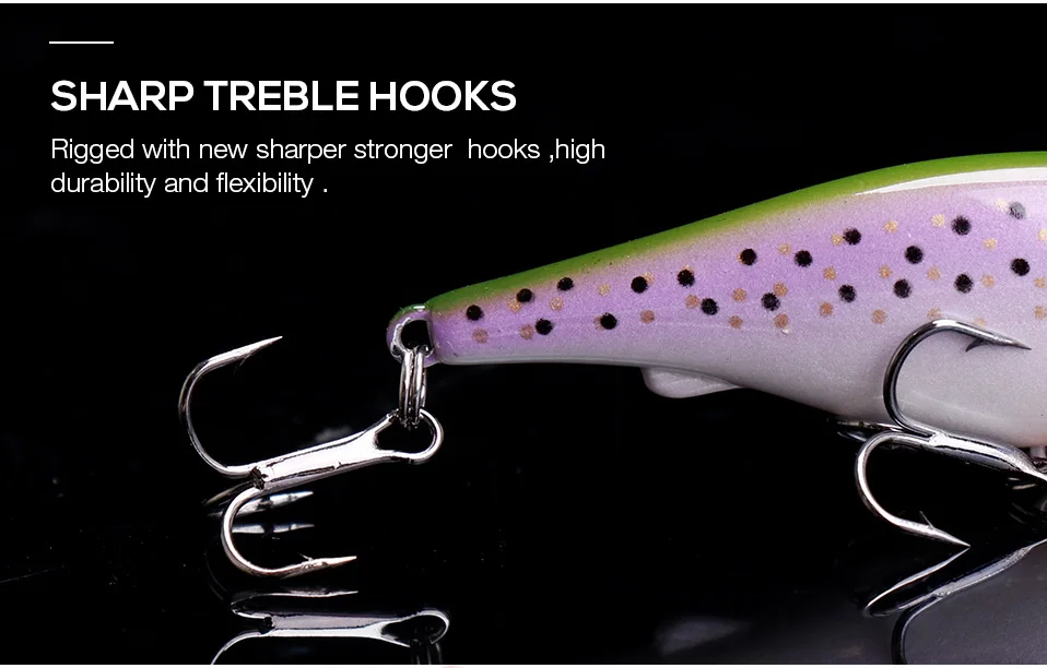 TREHOOK 7.4cm 4g Floating Wobblers Black Minnow Fishing Lure Crankbait Artificial Lures Hard Bait Fishing Products Tackle Lures 013