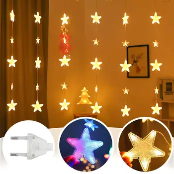 220V LED String Lights Pentagram Star Curtain Light Fairy Birthday Christmas Lighting Wedding/Party/Curtain/Garden Decoration
220V LED String Lights Pentagram Star Curtain Light Fairy Birthday Christmas Lighting Wedding/Party/Curtain/Garden Decoration