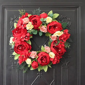 Rustic Wedding Artificial Red Peony Wreath Decorative Rattan Simulation Door Hanging Wall Window Party Decor Ackdrops Flower
Rustic Wedding Artificial Red Peony Wreath Decorative Rattan Simulation Door Hanging Wall Window Party Decor Ackdrops Flower