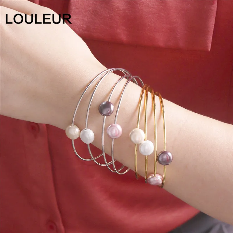 Bohemian Handmade Adjustable Gold Silver Pearl Bangles Sets Open Cuff Charms Bracelet & Bangle Simple Korean For Women Pulseiras
Bohemian Handmade Adjustable Gold Silver Pearl Bangles Sets Open Cuff Charms Bracelet & Bangle Simple Korean For Women Pulseiras