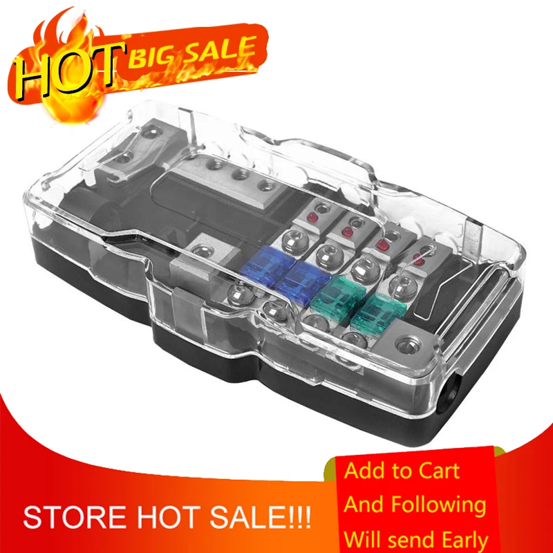VODOOL Car Fuse Accessories Audio Stereo Mini Blade Fuse Holder Distribution Block 4 Way Fuse Box Car Audio Blade Fuse Holder
VODOOL Car Fuse Accessories Audio Stereo Mini Blade Fuse Holder Distribution Block 4 Way Fuse Box Car Audio Blade Fuse Holder
