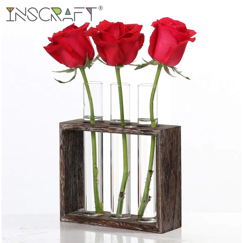 Vintage Wood Stand Rack with Glass Tube Planter Tabletop Flower Vase Terrarium for Propagating Hydroponics Plants Decoration
Vintage Wood Stand Rack with Glass Tube Planter Tabletop Flower Vase Terrarium for Propagating Hydroponics Plants Decoration