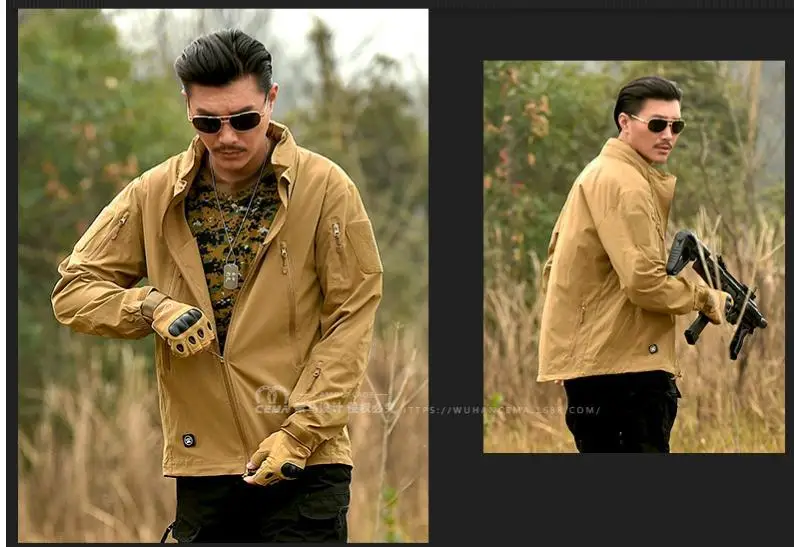 Free shipping,Brand sharkskin jacket,camouflage thin mens pockets outdoorwear Hooded Jacket,military,tictics homme coat,sales
Free shipping,Brand sharkskin jacket,camouflage thin mens pockets outdoorwear Hooded Jacket,military,tictics homme coat,sales