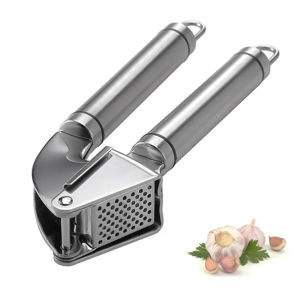 Garlic Press,Dishwasher Safe Heavy Duty Garlic Crusher Ginger Mincer Squeezer Chopper,Professional Kitchen Utensil
Garlic Press,Dishwasher Safe Heavy Duty Garlic Crusher Ginger Mincer Squeezer Chopper,Professional Kitchen Utensil