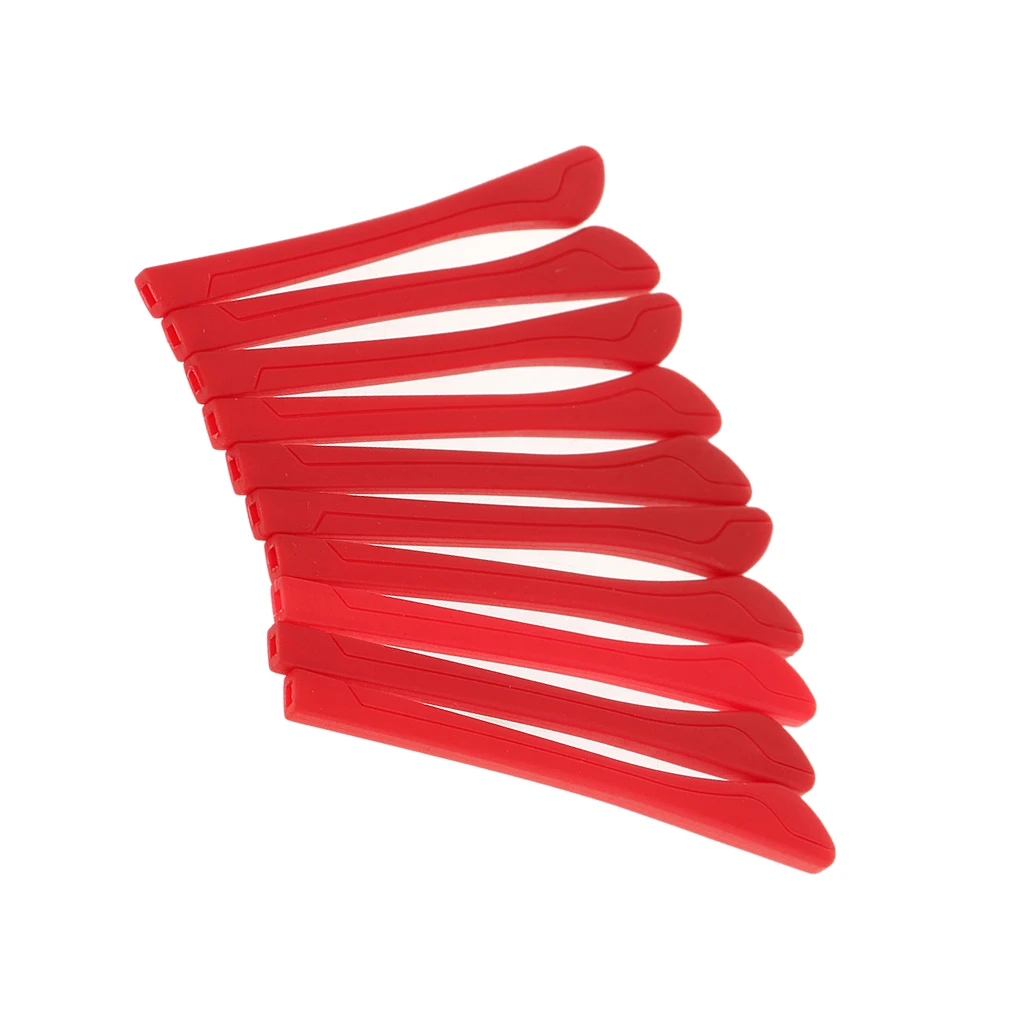 10pcs Silicone Eyeglasses End Tips Ear Sock Pieces Tubes Replacement Red 10pcs Silicone Eyeglasses End Tips Ear Sock Pieces Tubes Replacement Red