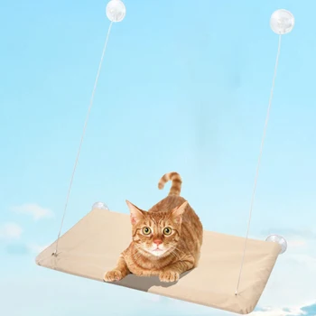 Sunny Cat Hammock Window Pet Hanging Bed Sucker Mounted Breathable Cat Perch Beds With Wood Shelf Seat For Cats Dogs Supplies
Sunny Cat Hammock Window Pet Hanging Bed Sucker Mounted Breathable Cat Perch Beds With Wood Shelf Seat For Cats Dogs Supplies