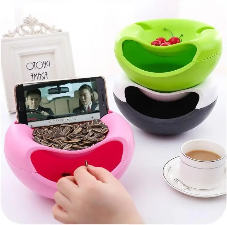 Bandeja Porttil De Almacenamiento De Alimentos y Frutas, Doble Capa, Para Semillas, Aperitivos, Plato, Bol, Soporte Para 
Bandeja Porttil De Almacenamiento De Alimentos y Frutas, Doble Capa, Para Semillas, Aperitivos, Plato, Bol, Soporte Para