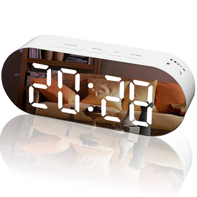 Alarm Clock Digital Mirror Surface Dimmer Large Led Display With Dual Usb Charger Ports Snooze Sleep Timer For Bedroom Decor
Alarm Clock Digital Mirror Surface Dimmer Large Led Display With Dual Usb Charger Ports Snooze Sleep Timer For Bedroom Decor