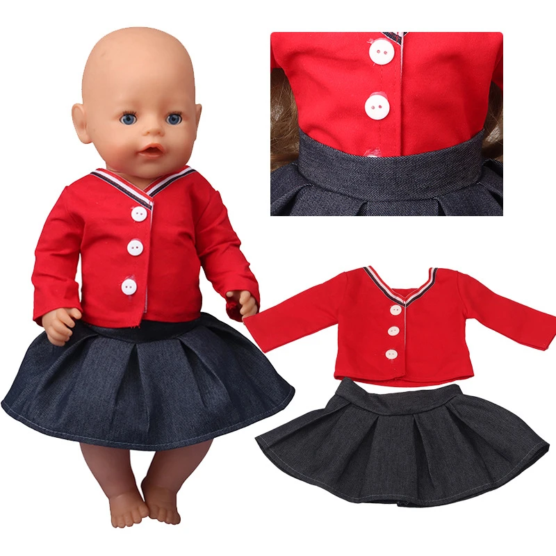 18 Inch Doll Costume Red Coat+Skirt Cartoon Two-piece Suit Reborn Dolls Dress American Girl Doll Clothes Reborn Baby Girl Gifts
18 Inch Doll Costume Red Coat+Skirt Cartoon Two-piece Suit Reborn Dolls Dress American Girl Doll Clothes Reborn Baby Girl Gifts