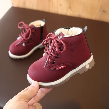Baby Winter Anti-slip Boots for Kids Children Casual Plus velvet Warm Shoes Leather Boots Baby Boys Lace-Up Zipper Shoes 2020
Baby Winter Anti-slip Boots for Kids Children Casual Plus velvet Warm Shoes Leather Boots Baby Boys Lace-Up Zipper Shoes 2020