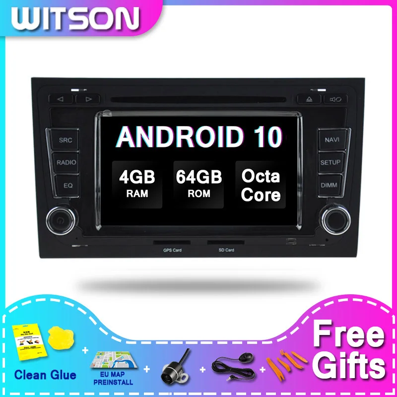 WITSON ANDROID 10 0 2 Din автомобильный DVD Gps для Audi A4Touch 4G 64GBROM | Автомобили и мотоциклы
