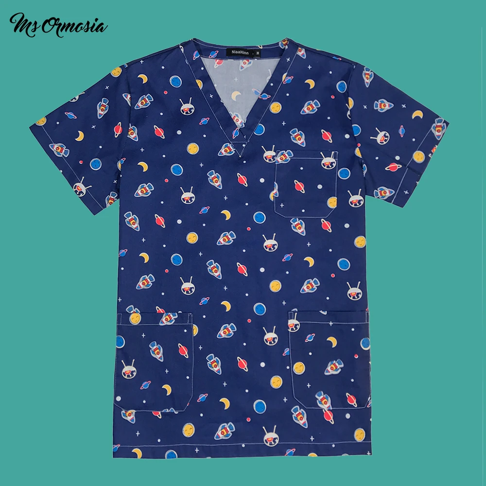 Breathable comfortable fashion Pure cotton cartoon printing scrubs uniform Beauty Salon Uniform Laboratory Pet Shop Scrubs tops
Breathable comfortable fashion Pure cotton cartoon printing scrubs uniform Beauty Salon Uniform Laboratory Pet Shop Scrubs tops