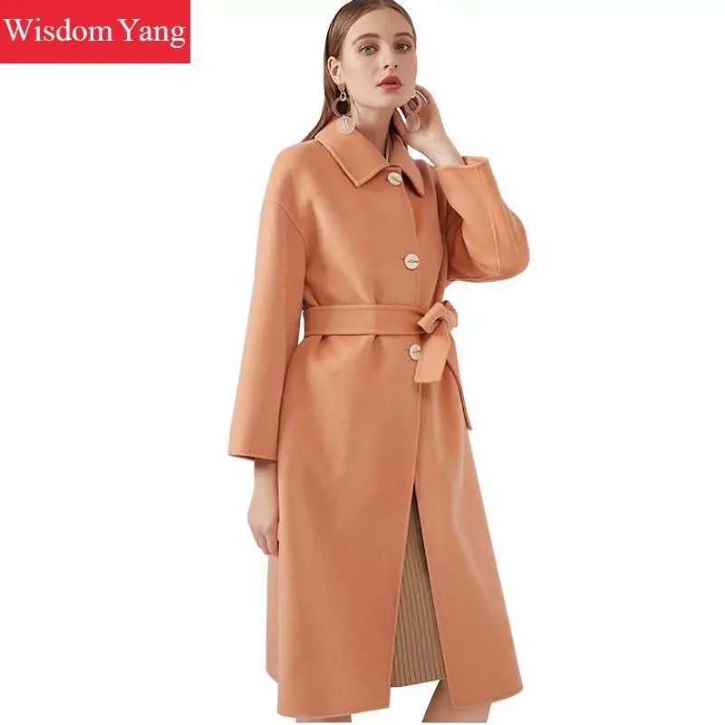 Winter Wrap Coats Womens Long Orange Sheep Wool Korean Coats Plus Size Vintage Autumn Woolen Overcoat Office Ladies Outerwear
Winter Wrap Coats Womens Long Orange Sheep Wool Korean Coats Plus Size Vintage Autumn Woolen Overcoat Office Ladies Outerwear