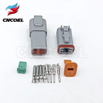 5Sets Deutsch DT 4 Pin DT06-4S/DT04-4P Waterproof Electrical Wire Connector with terminals 22-16AWG Gray/Black
5Sets Deutsch DT 4 Pin DT06-4S/DT04-4P Waterproof Electrical Wire Connector with terminals 22-16AWG Gray/Black