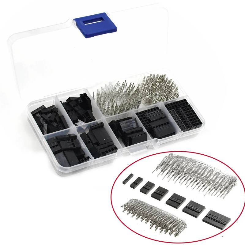 2.54mm Dupont Connector 2.54mm Single Row Plastic Shell Plug Male Crimp Pins+Female Pin Terminal Connector 310Pcs
2.54mm Dupont Connector 2.54mm Single Row Plastic Shell Plug Male Crimp Pins+Female Pin Terminal Connector 310Pcs