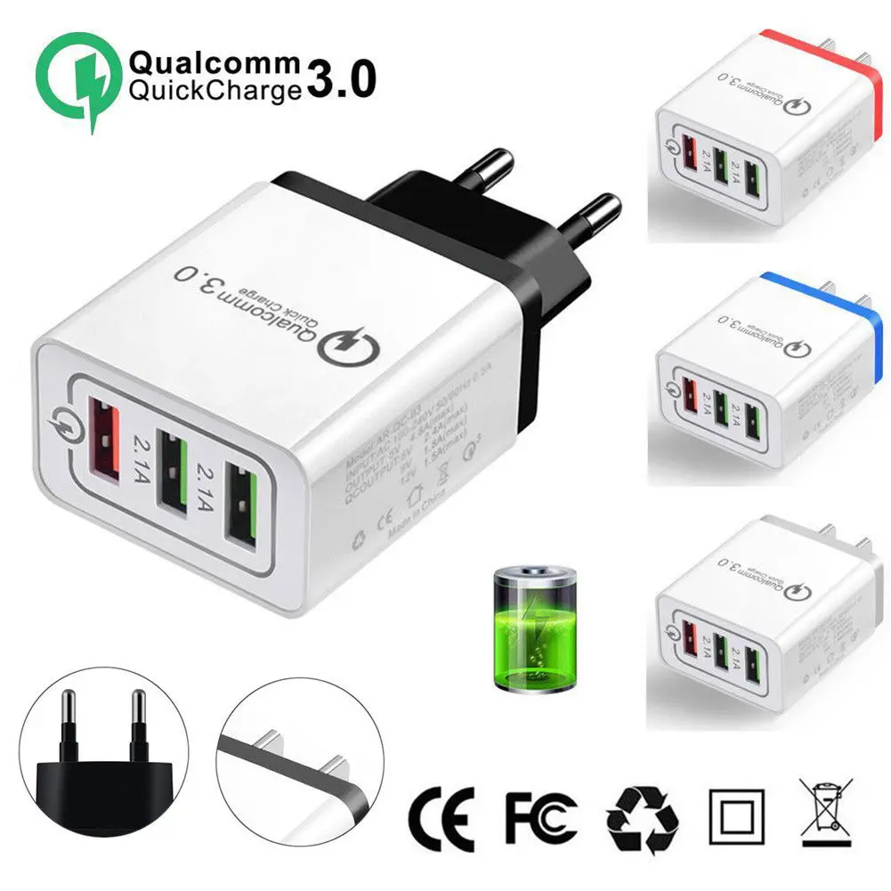 Ottwn Fast Charger USB Charger Phone Charger Quick Charge 3 USB QC3.0 5V/3A EU/US/Plug Wall Charger For iphone Samsung Xiaomi
Ottwn Fast Charger USB Charger Phone Charger Quick Charge 3 USB QC3.0 5V/3A EU/US/Plug Wall Charger For iphone Samsung Xiaomi
