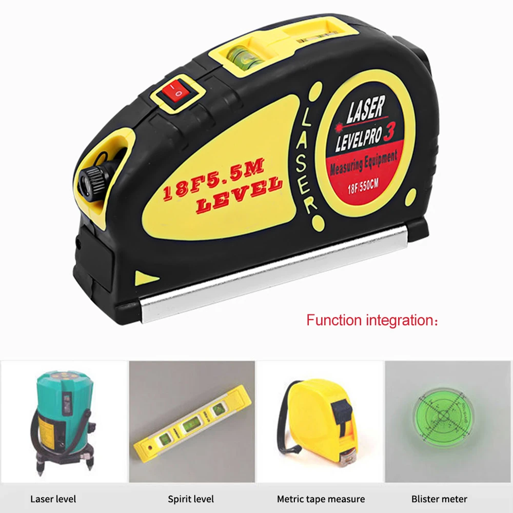 Laser Infrared Level Instrument 5.5m Tape Measure Mini Miniature Cross Line High Precision Multi-function Line Throwing Ruler
Laser Infrared Level Instrument 5.5m Tape Measure Mini Miniature Cross Line High Precision Multi-function Line Throwing Ruler