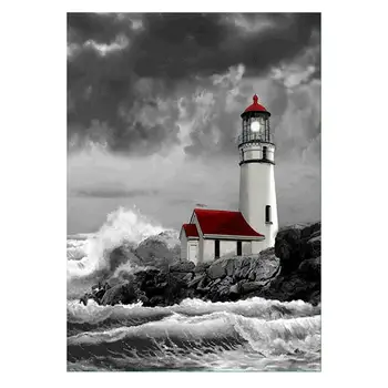 5D DIY Diamond Lighthouse Diamond Painting Cross Stitch Seaside House Round Diamond Embroidery Sea Home Decor
5D DIY Diamond Lighthouse Diamond Painting Cross Stitch Seaside House Round Diamond Embroidery Sea Home Decor
