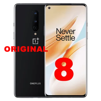 New Global Firmware Oneplus 8 5G Smart Phone Android 10 Snapdragon 865 6.55" 3120x1440 90Hz 12G RAM 256G ROM 48.0MP 30W Charger