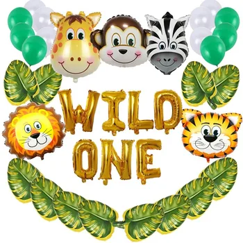 Wild One Forest Balloon Set Children Animal Theme Party Decoration Wild Animal Party Latex / Aluminum Film Balloon New Arrival 
Wild One Forest Balloon Set Children Animal Theme Party Decoration Wild Animal Party Latex / Aluminum Film Balloon New Arrival