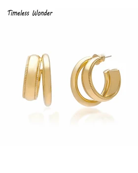Timeless Wonder Brass Geo Layered CC Drop Earrings Women Jewelry Statement Punk Gothic Boho Top Runway Designer Rare Trendy 3447
Timeless Wonder Brass Geo Layered CC Drop Earrings Women Jewelry Statement Punk Gothic Boho Top Runway Designer Rare Trendy 3447