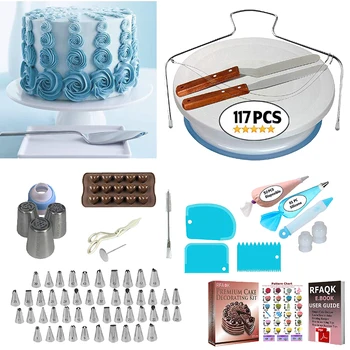 117 Pcs Cake Decorating Supplies Kit For Beginners W/ 1 Turntable 48 Stand Cake Decor Converter Cake Decor DIY Converter
117 Pcs Cake Decorating Supplies Kit For Beginners W/ 1 Turntable 48 Stand Cake Decor Converter Cake Decor DIY Converter