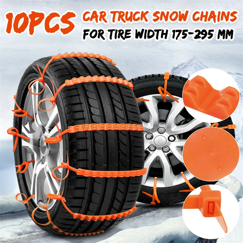 

10/20/40pcs Car Tyre Chain Anti-skid Mud Ice Snow Chains Winter Safety Nylon Tire Chain Anti-Slip For Car/ SUV / Truck Tire Tyre