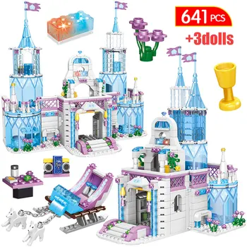 641PCS Diy Snow Castle Princess Anna House Bricks Friends City Elsa Ice Castle Building Blocks Toys for Girls Gift
641PCS Diy Snow Castle Princess Anna House Bricks Friends City Elsa Ice Castle Building Blocks Toys for Girls Gift
