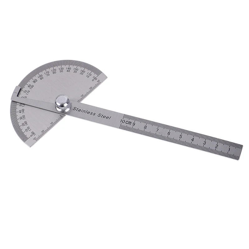 Goniometro Ruler Goniometer Stainless Steel Protractor Round Head Angle 180 Degrees Rotation For Handymen Or Builders 90*150mm
Goniometro Ruler Goniometer Stainless Steel Protractor Round Head Angle 180 Degrees Rotation For Handymen Or Builders 90*150mm